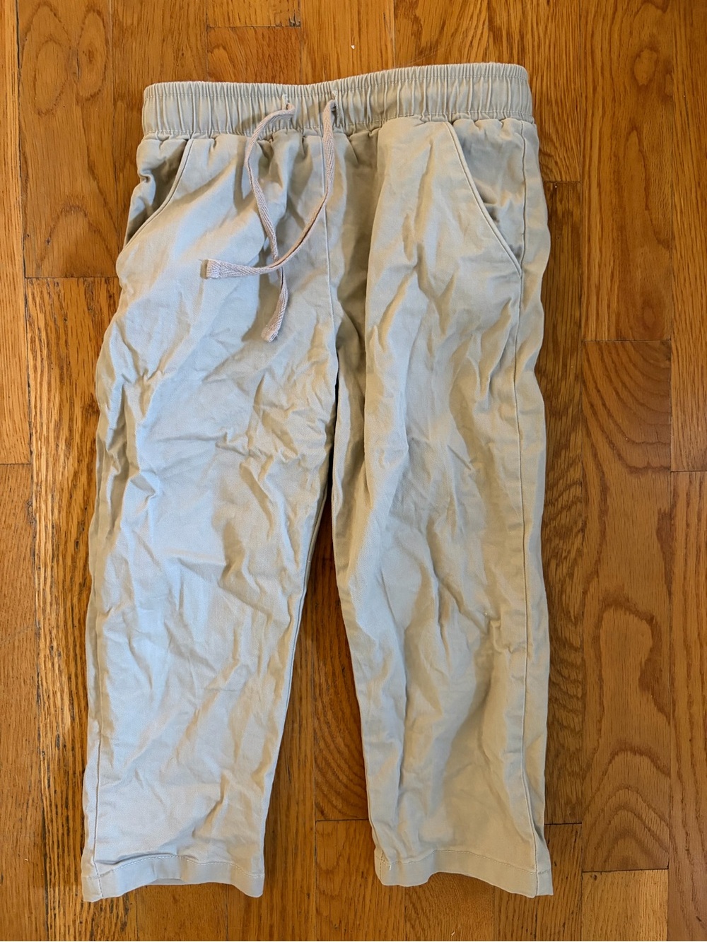 Kids Casual Pull-On Pants in Light Tan